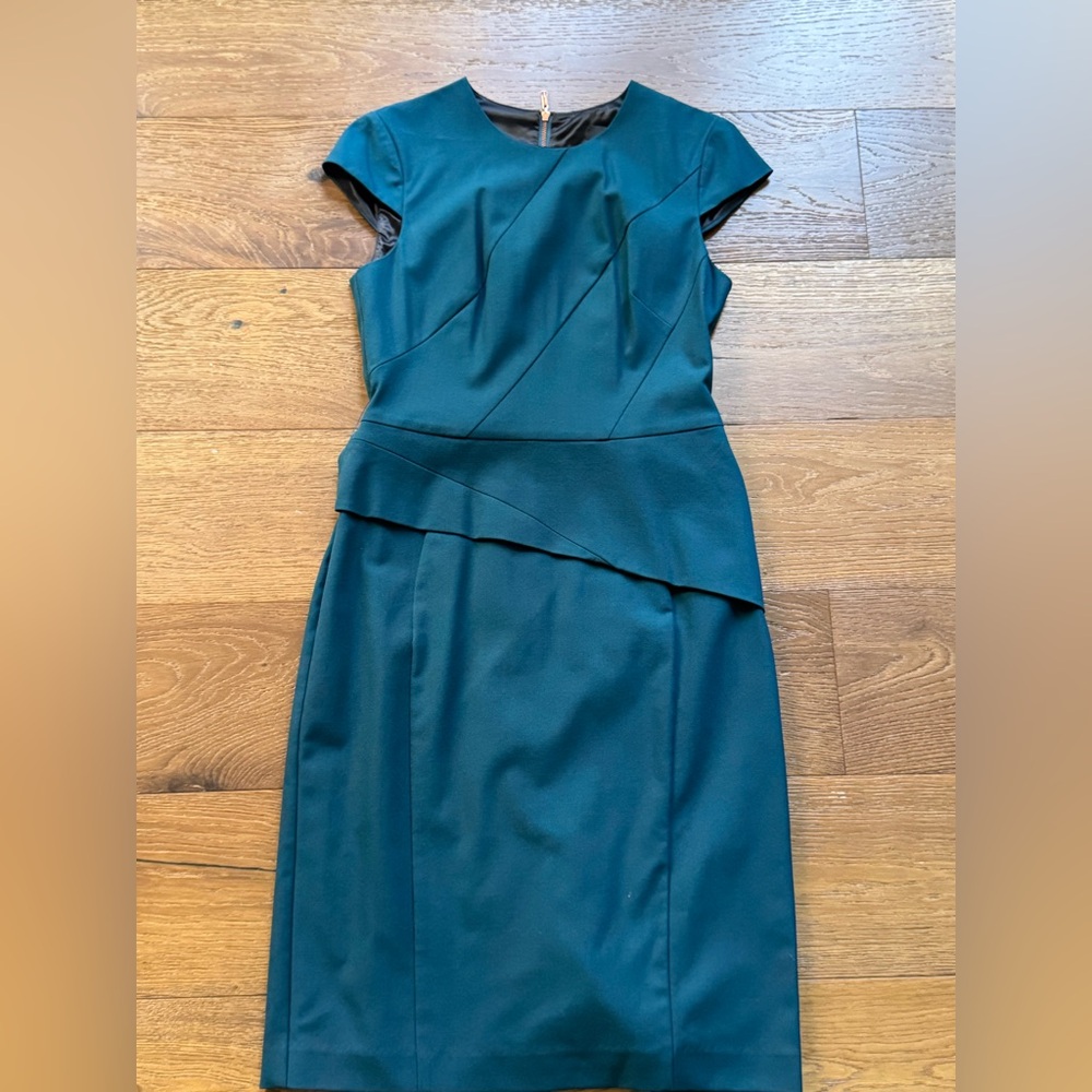 Cue Asymmetrical Teal Dress Australia sz12